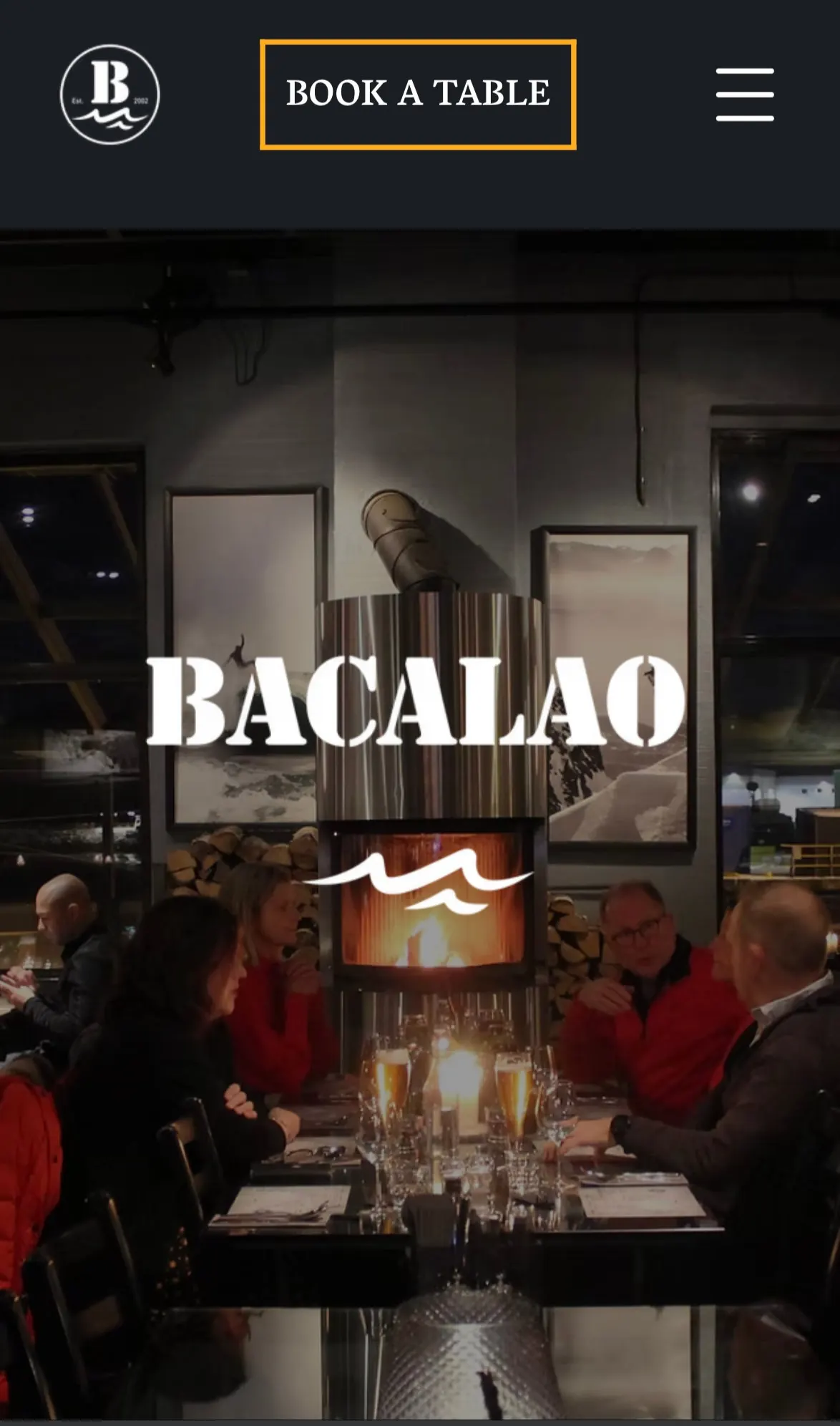 Forsiden til Bacalao Bar på mobil
