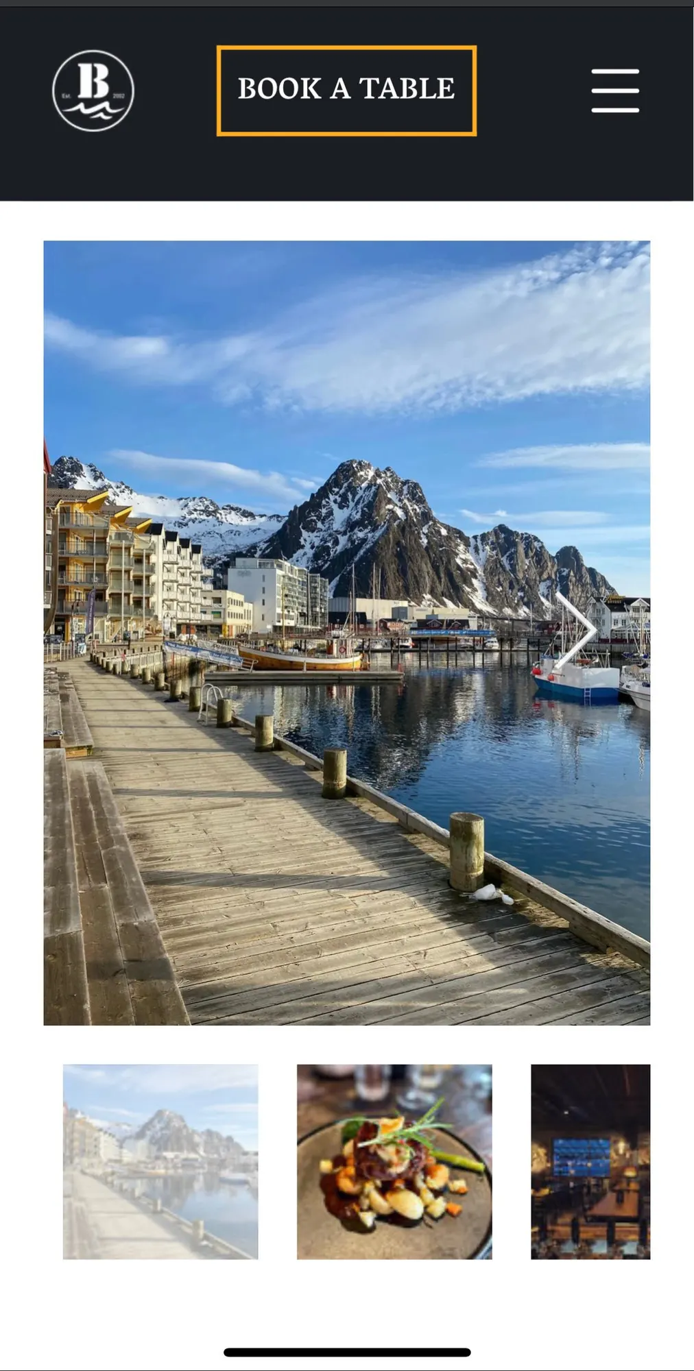 Bildeside fra Henningsvær på mobil