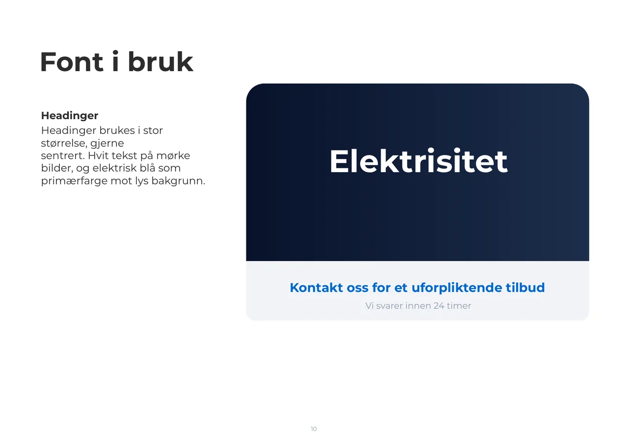 Eksempel på typografi i bruk