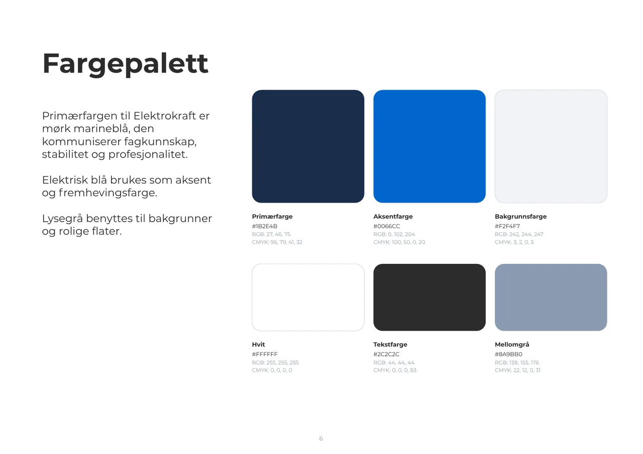 Fargepaletten i designhåndboken