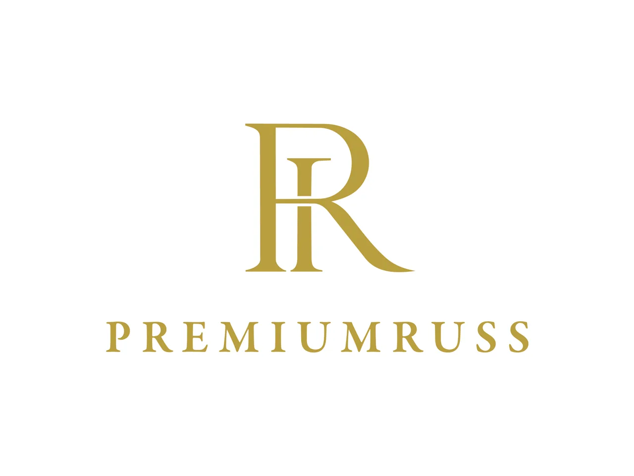 Premiumruss-logoen i gull